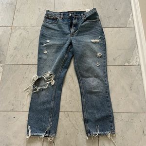 Abercrombie and Fitch jeans. Worn a couple times. These are the SHORT length